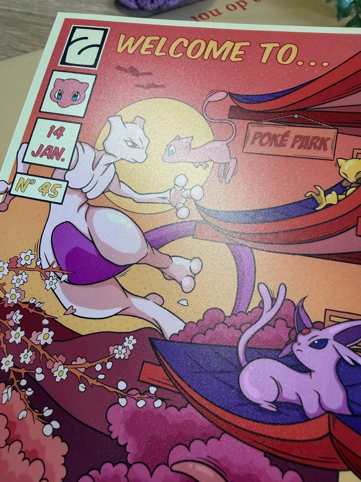 Affiche PokéPark psy A5 Satiné