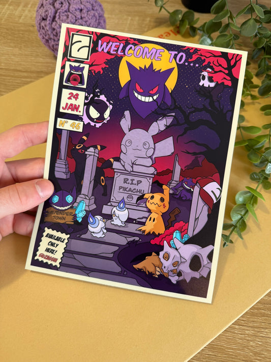 Affiche PokéPark spectre A5 Satiné