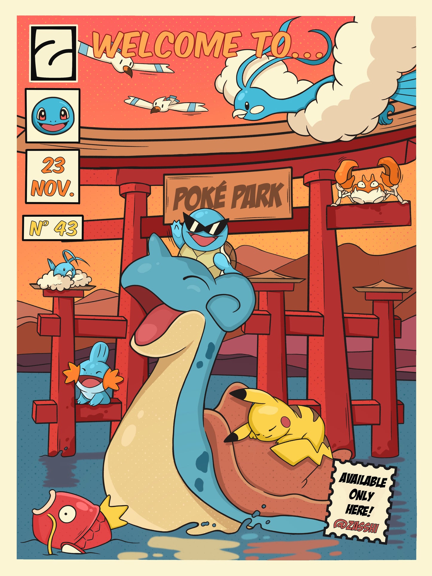 Poster PokéPark eau