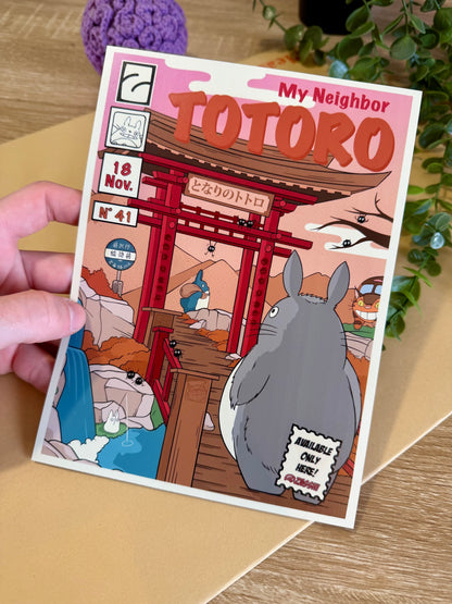 Affiche Totoro A5 Satiné