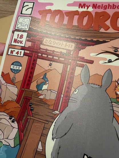 Affiche Totoro A5 Satiné